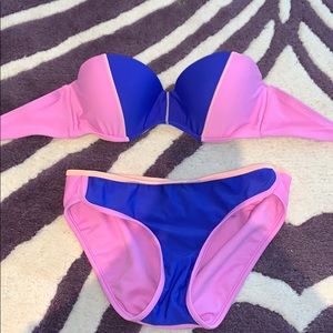 Purple and Blue Bikini Set